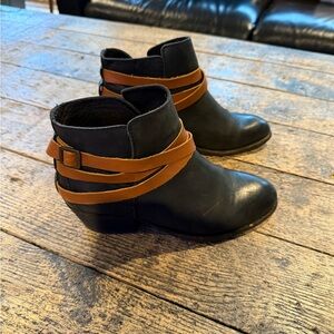 Black and Tan Ankle Boots